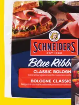 Giant Tiger Schneiders sausages or Blue Ribbon bologna offer