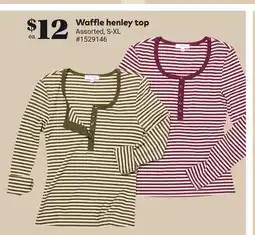 Giant Tiger Waffle henley top offer