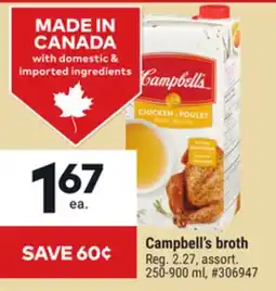 Giant Tiger Campbell's broth offer