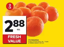 Giant Tiger 2 lb clementines offer