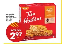 Giant Tiger Tim Hortons granola bars offer