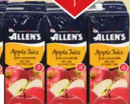 Giant Tiger Allen's juice boxes offer