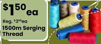 Fabricland 1500m Serging Thread offer