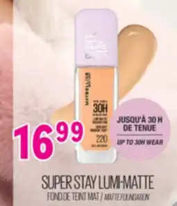 Familiprix MAYBELLINE SUPER STAY MATTE FOUNDATION offer