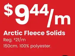 Fabricland Arctic Fleece Solids offer