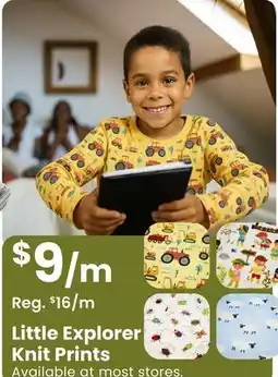 Fabricland Little Explorer Knit Prints offer