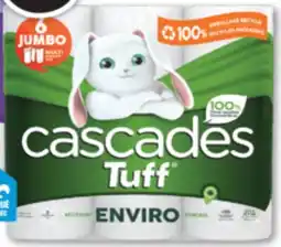Familiprix CASCADES Fluff, Bathroom tissue, 12 jumbo rolls or Tuff Enviro, Paper towels, 6 jumbo rolls offer