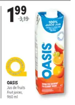 Familiprix OASIS Fruit juices offer