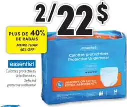 Familiprix Essentiel Selected protective underwear offer
