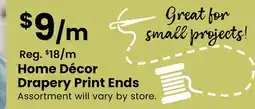Fabricland Home Décor Drapery Print Ends offer
