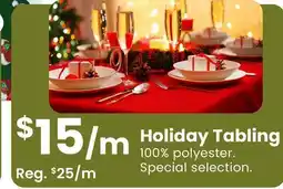Fabricland Holiday Tabling offer