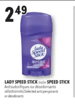 Familiprix LADY SPEED STICK Selected anti-perspirants or deodorants offer