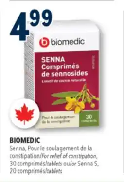Familiprix BIOMEDIC For relief of constipation, 30tablets or Senna S, 20 tablets offer