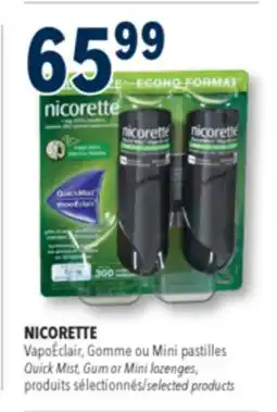 Familiprix NICORETTE, Quick Mist, Gum or Mini lozenges, selected products offer