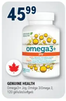 Familiprix GENUINE HEALTH, Omega3+ Joy, Omega 3 softgels offer