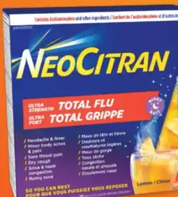 Familiprix NEOCITRAN, Selected products, 10 pouches offer
