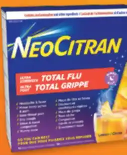 Familiprix NeoCitran Total Flu ultra strength night lemon pouches 10un offer
