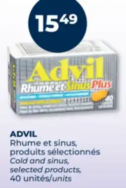 Familiprix ADVIL Cold and sinus 40 units offer