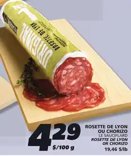 IGA LE SAUCIFLARD ROSETTE DE LYON OR CHORIZO offer