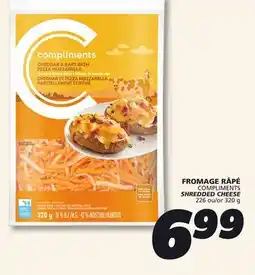 IGA COMPLIMENTS SHREDDED CHEESE offer