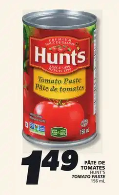 IGA HUNT'S TOMATO PASTE offer