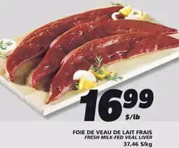 IGA FRESH MILK-FED VEAL LIVER offer