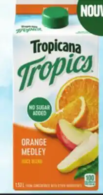 IGA TROPICANA TROPICS FRUIT JUICE BLEND offer