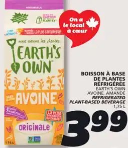 IGA EARTH'S OWN AVOINE, AMANDE REFRIGERATED PLANT-BASED BEVERAGE offer
