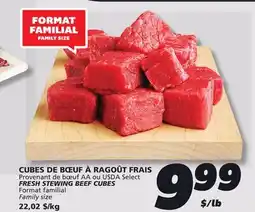 IGA FRESH STEWING BEEF CUBES offer