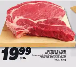 IGA PRIME RIB STEAK OR ROAST offer