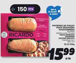 IGA RICARDO FRESH BONELESS SEASONED CHICKEN BREASTS offer