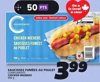 IGA COMPLIMENTS CHICKEN WIENERS offer