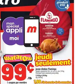 Metro JEUNE DINDON FLAMINGO | FLAMINGO FROZEN SEASONED YOUNG TURKEY offer