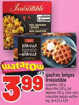 Metro GAUFRES BELGES IRRÉSISTIBLE | IRRÉSISTIBLE BELGIAN WAFFLES offer