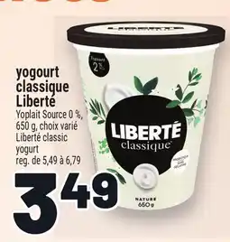 Metro YOGOURT CLASSIQUE LIBERTÉ | LIBERTÉ CLASSIC YOGURT offer