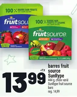 Metro BARRES FRUIT SOURCE SUNRYPE | SUNRYPE FRUIT SOURCE BARS offer