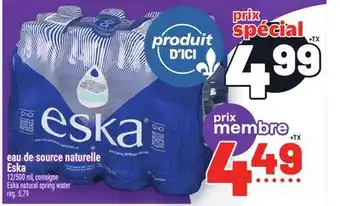 Metro EAU DE SOURCE NATURELLE | ESKA NATURAL SPRING WATER offer