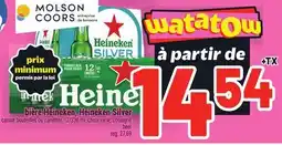 Metro BIÈRE HEINEKEN, HEINEKEN SILVER BEER offer