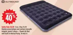 Canadian Tire Outbound Queen Air Bed with Built-In Manual Pump offer