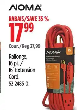 Canadian Tire NOMA 16´ Extension Cord offer