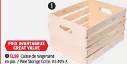 Canadian Tire Adwood Pine Storage Crate offer