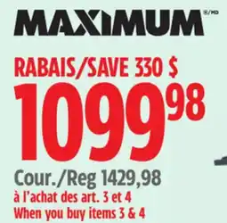 Canadian Tire MAXIMUM offer