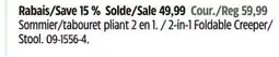 Canadian Tire Certified 2-in-1 Foldable Creeper/ Stool offer