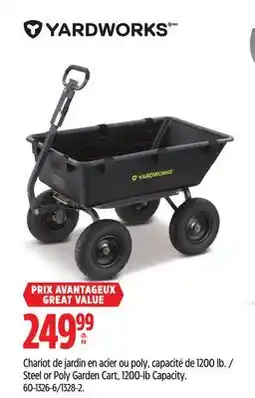 Canadian Tire Steel or Poly Garden Cart, 1200-lb Capacity offer