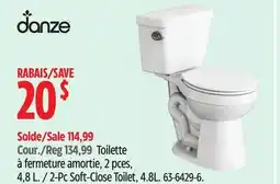 Canadian Tire Danze 2-Pc Soft-Close Toilet, 4.8L offer