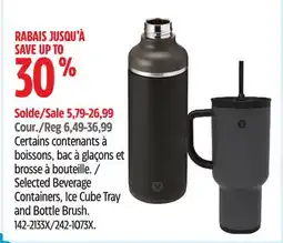Canadian Tire bubba Selected Beverage Containers, Ice Cube Tray and Bottle Brush offer
