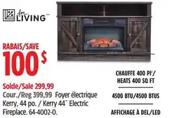Canadian Tire For Living Kerry 44˝ Electric Fireplace offer