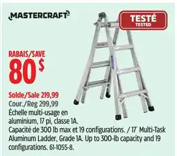 Canadian Tire Mastercraft 17´ Multi-Task Aluminum Ladder offer