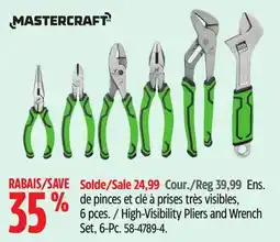 Canadian Tire High-Visibility Pliers and Wrench Set, 6-Pc offer
