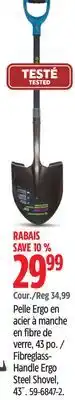 Canadian Tire Yardworks Fibreglass- Handle Ergo Steel Shovel, 43˝ offer